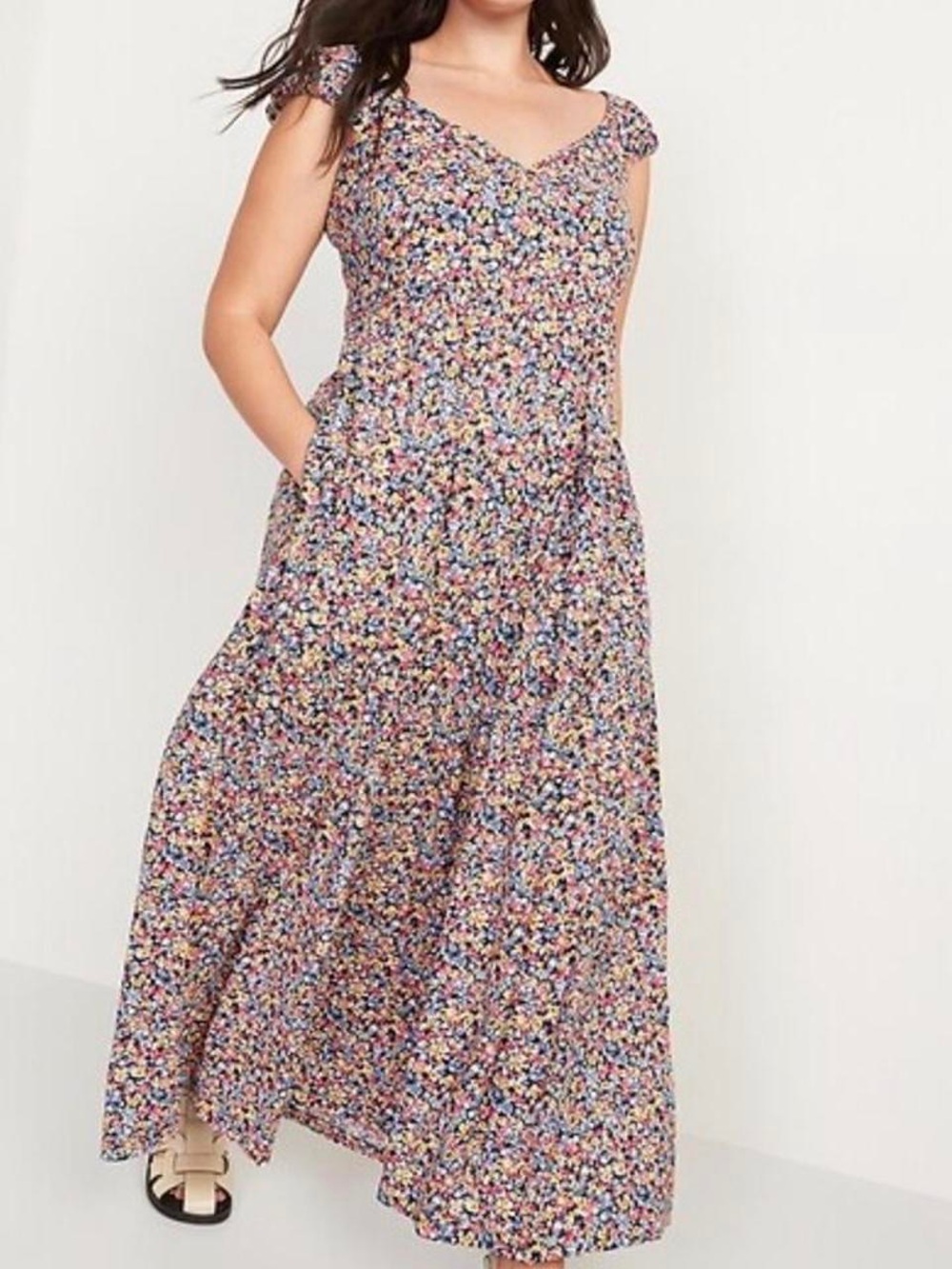 Old Navy Multicolor Floral Maxi Dress